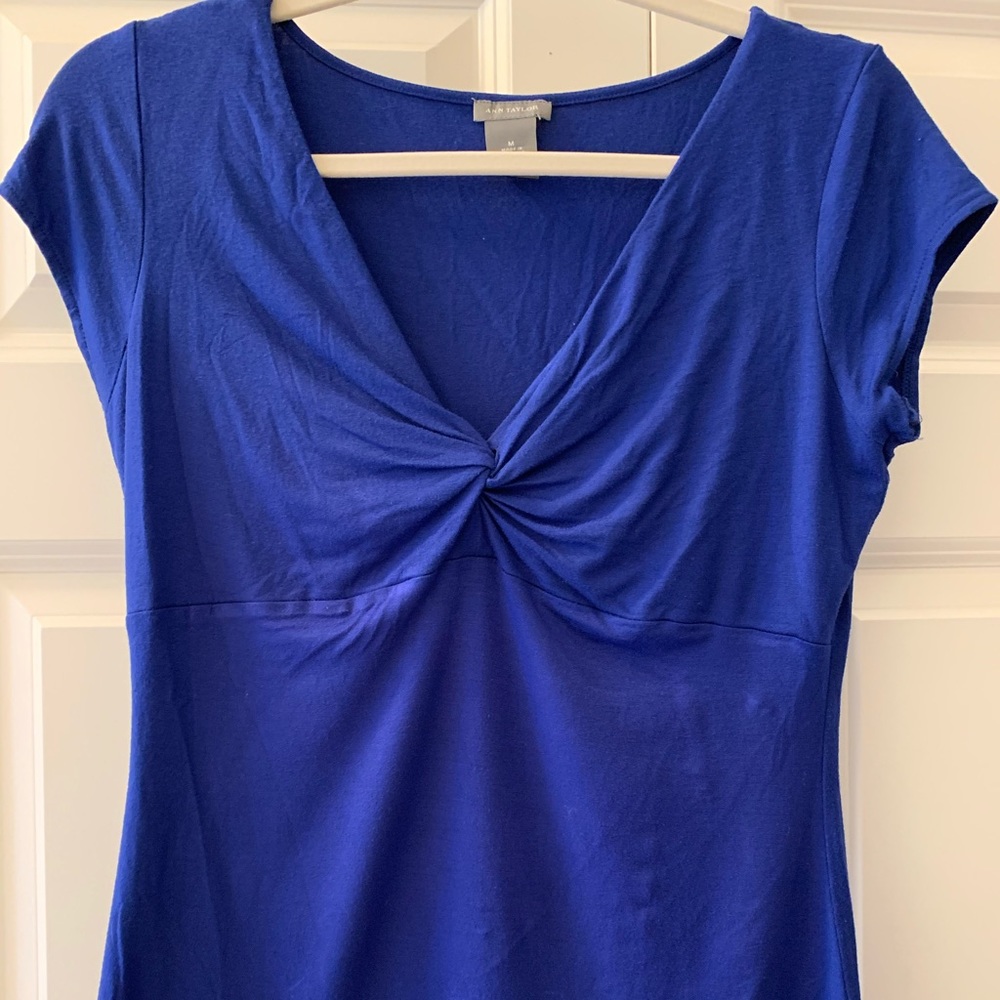 Ann Taylor Shirt- Blue, Size Medium